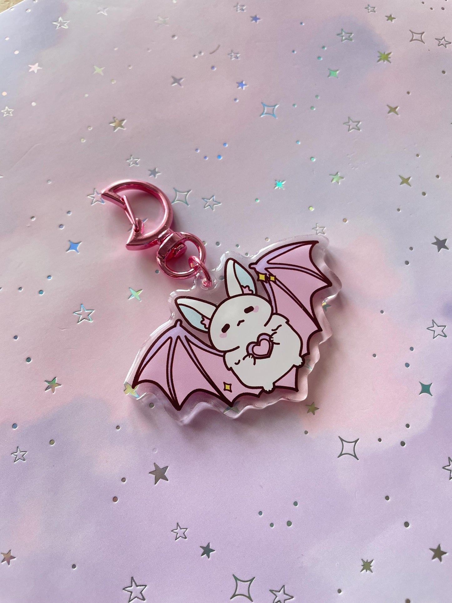 Bat Magical Moon Keychain