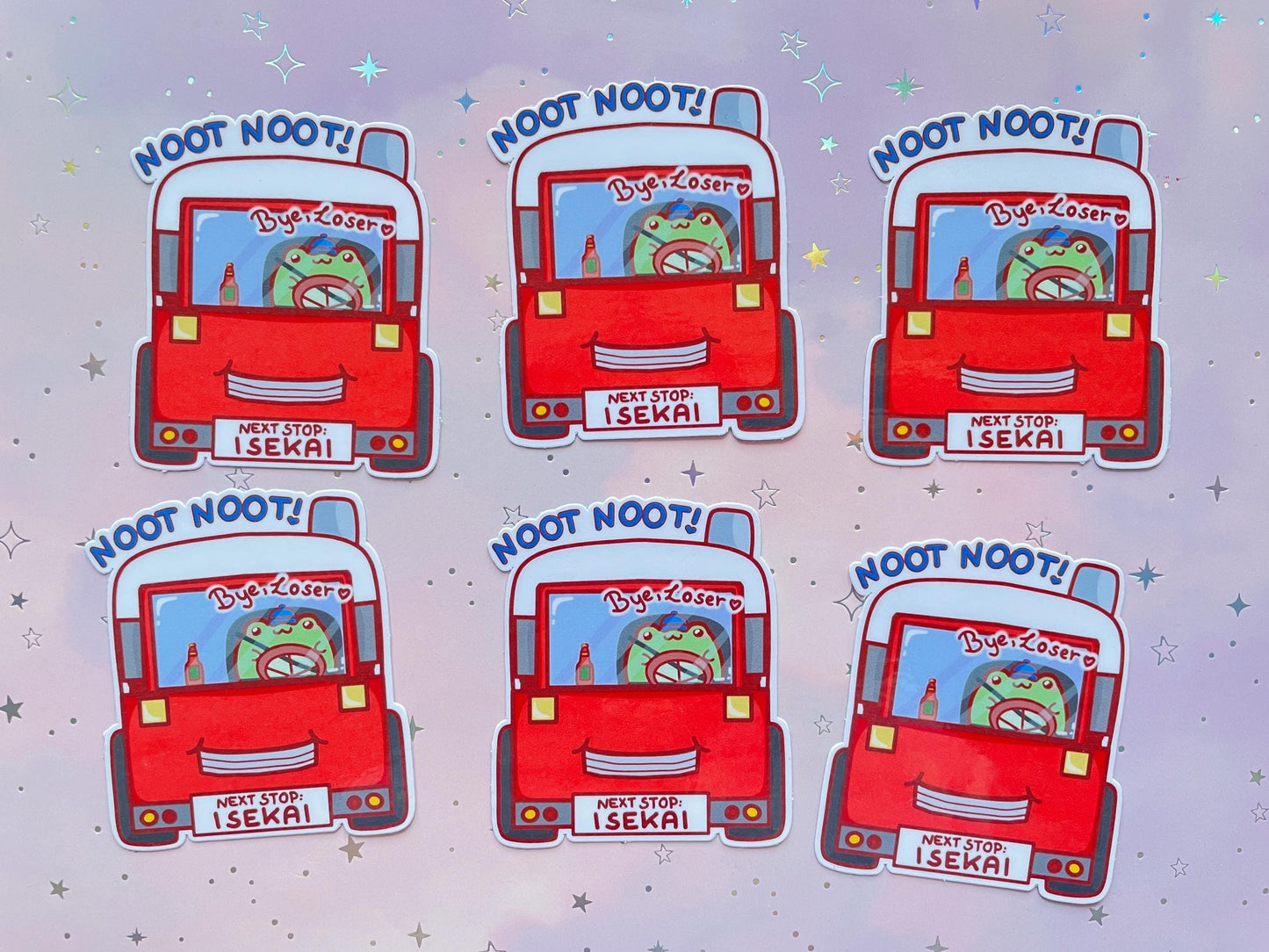 Isekai Truck kun Frog Meme Sticker