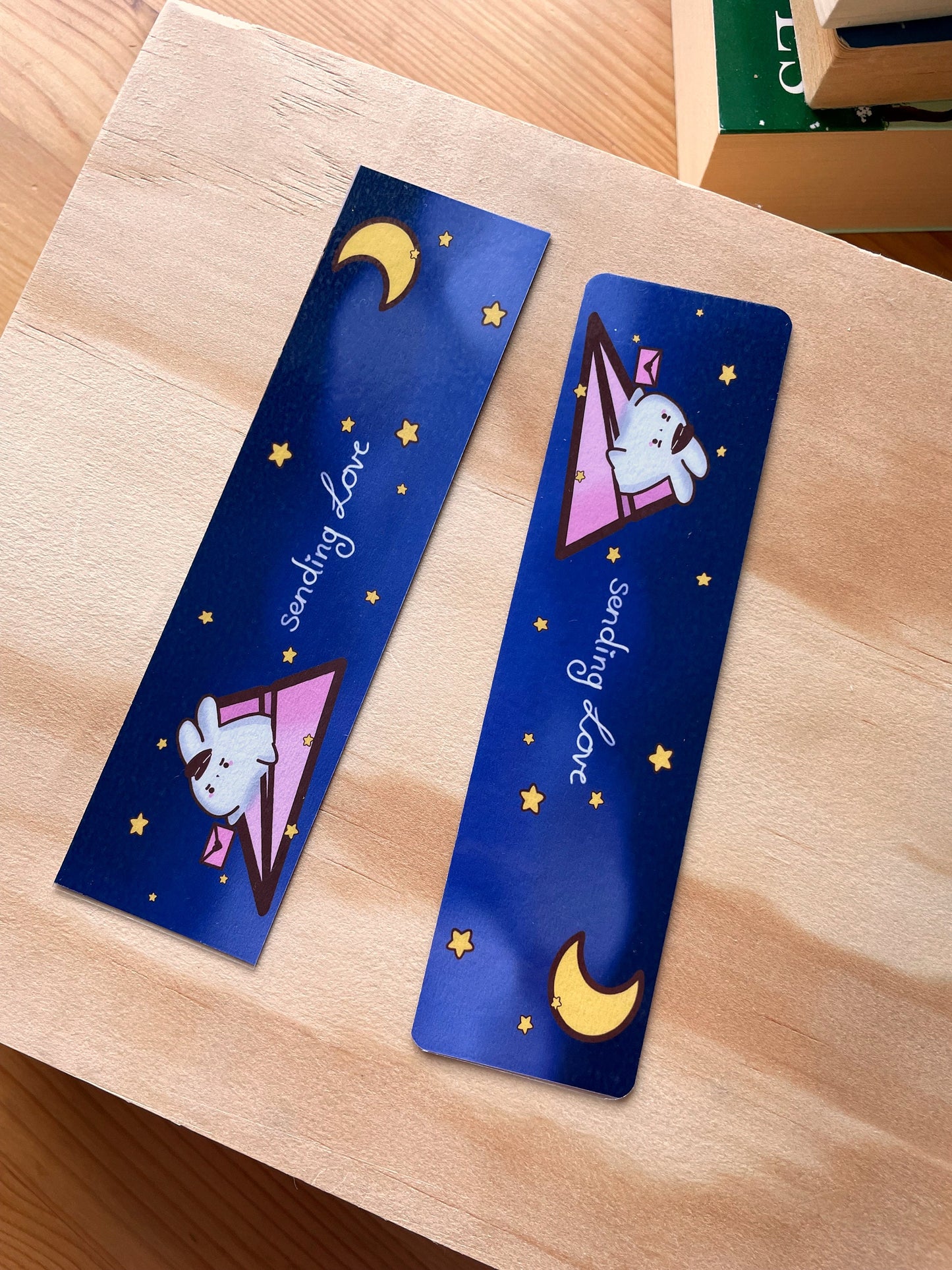 Cat and Bunny Magical Bookmark | double sided