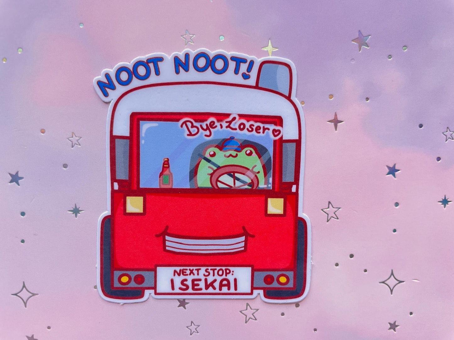 Isekai Truck kun Frog Meme Sticker