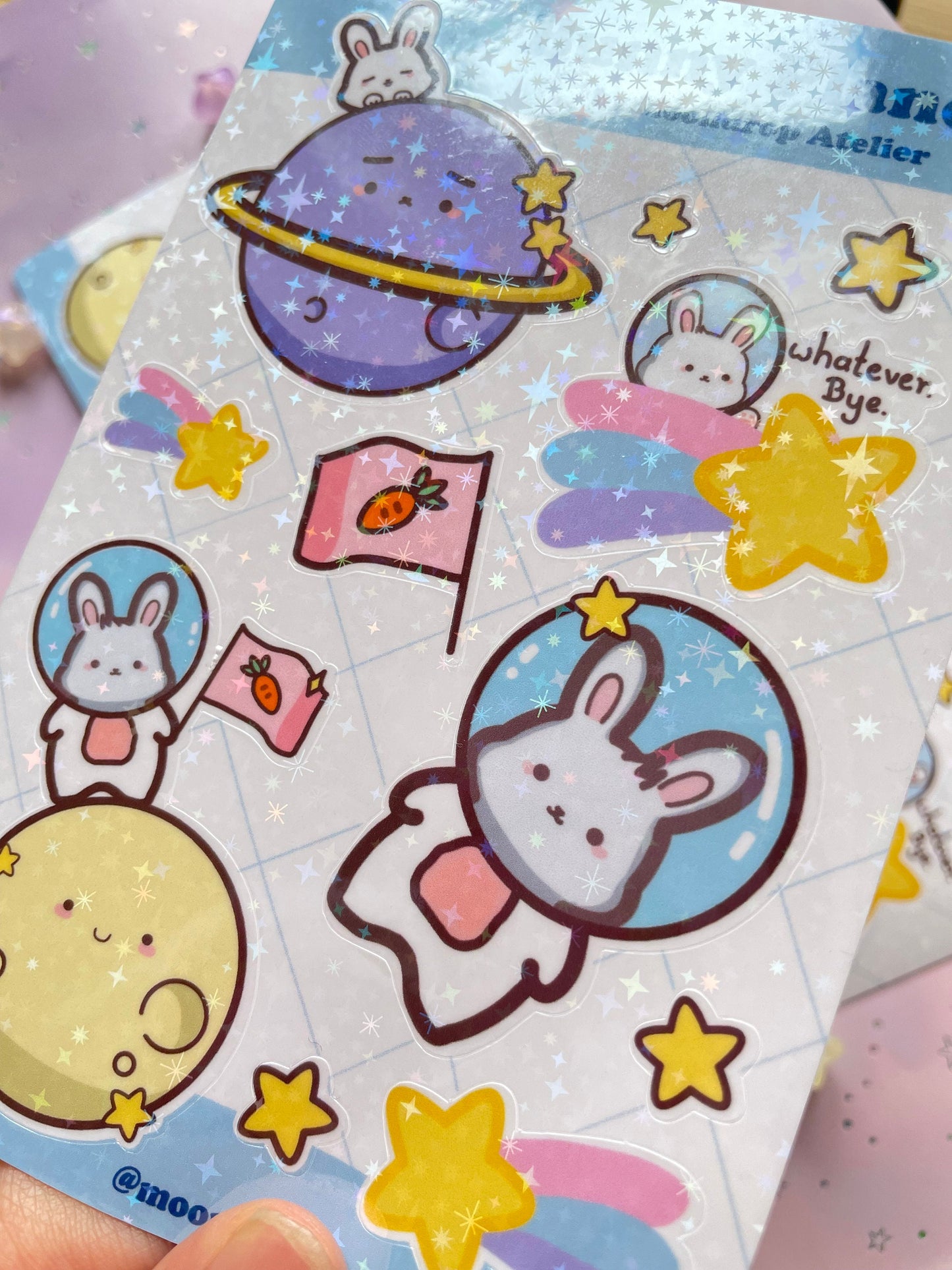 Bunny Astronaut Planet Stickersheet