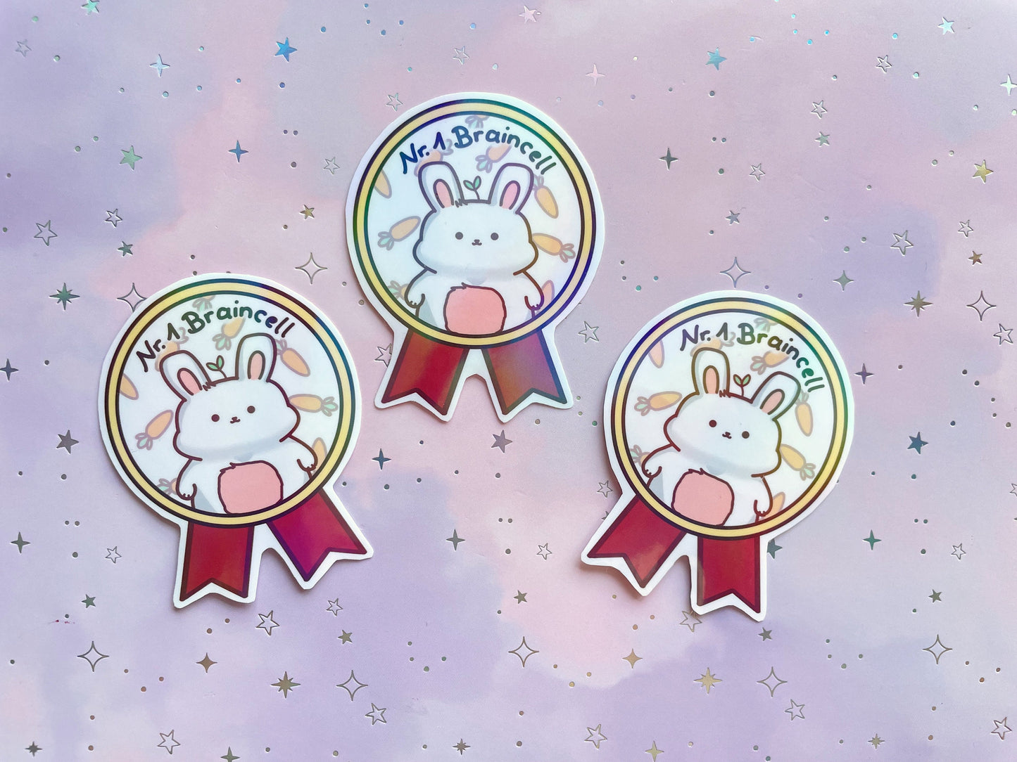 Nr.1 Braincell Bunny Sticker | Kawaii Bunny Meme Sticker