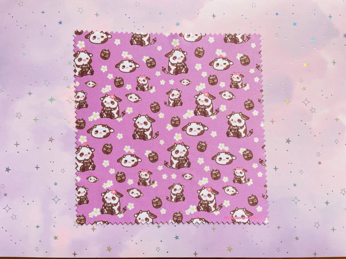Bubble Tea Cow Microfiber Cloth | Double sided
