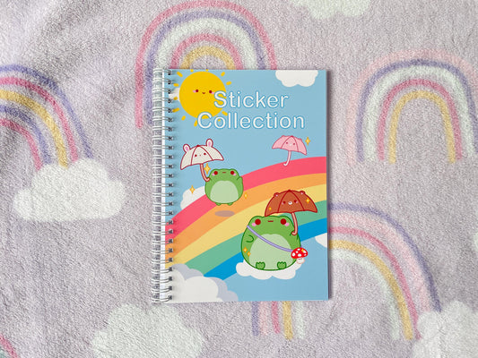 Rainbow Frog Sticker Album | Reusable Stickerbook | DIN A5