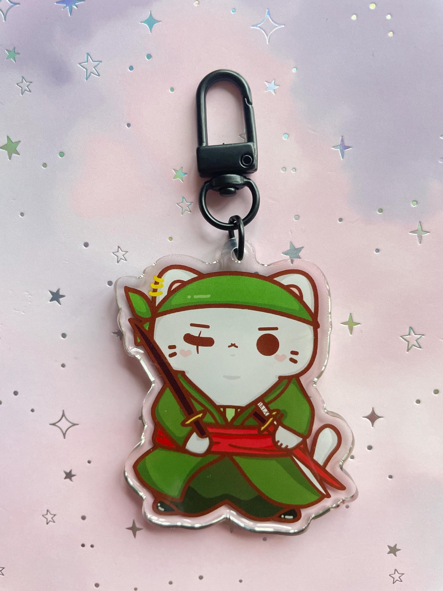 Samurai Cat Keychain | Pirate King Series