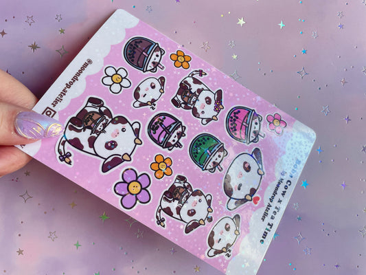 Bubble Tea Cow Stickersheet