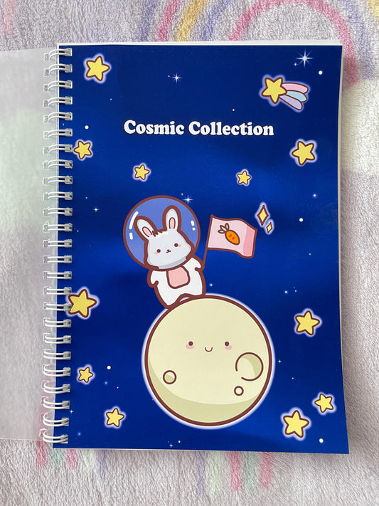 Bunny Astronaut Planet Sticker Album | Reusable Stickerbook | DIN A5