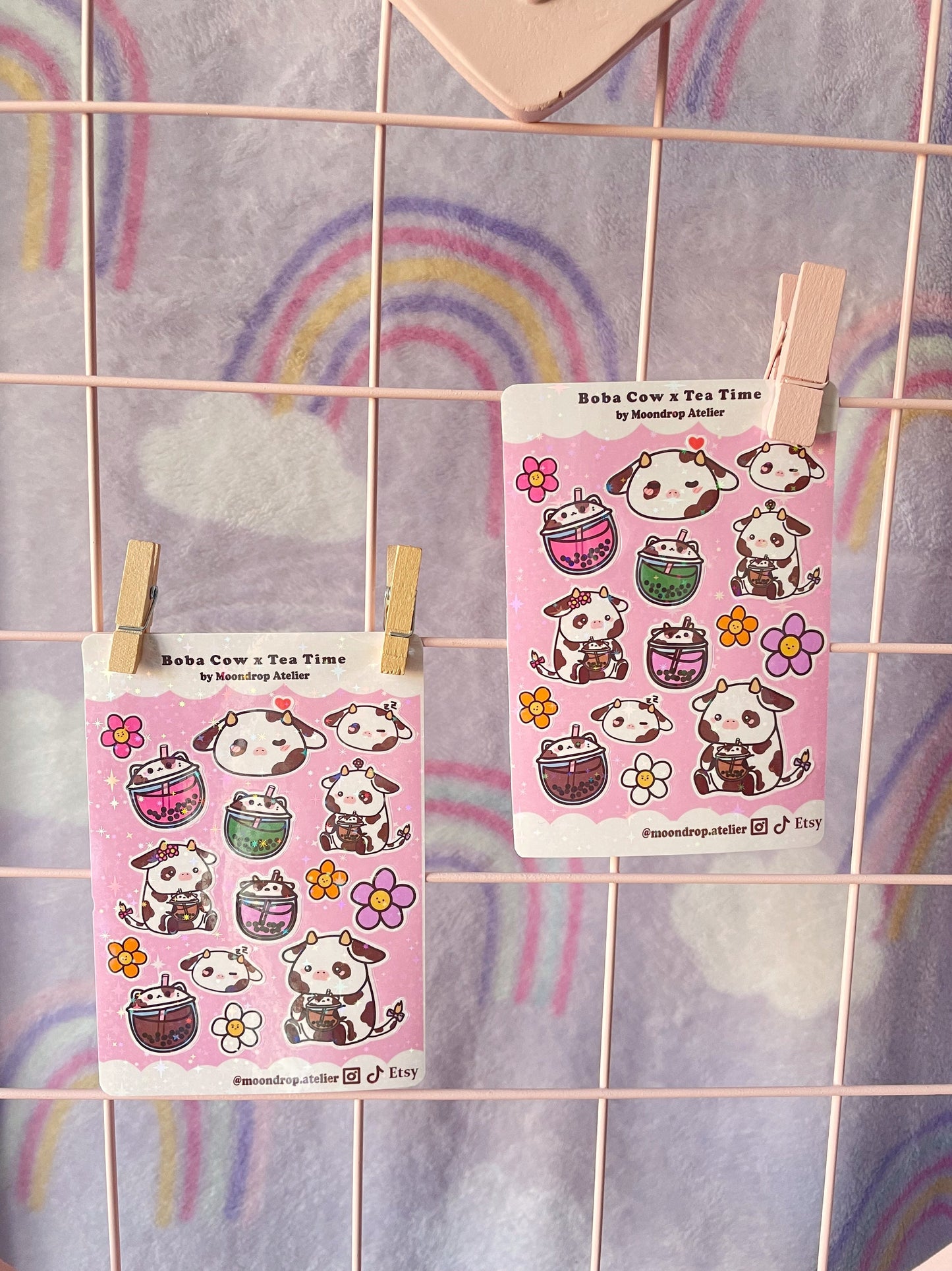 Bubble Tea Cow Stickersheet