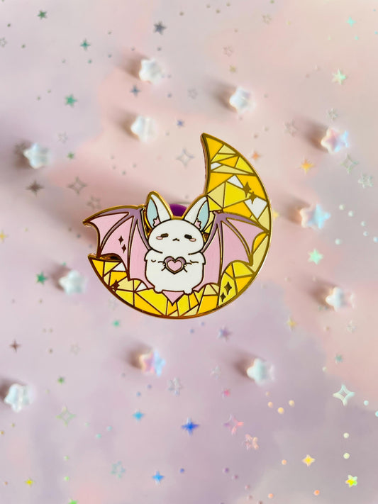 Bat Moon Hard Enamel Pin