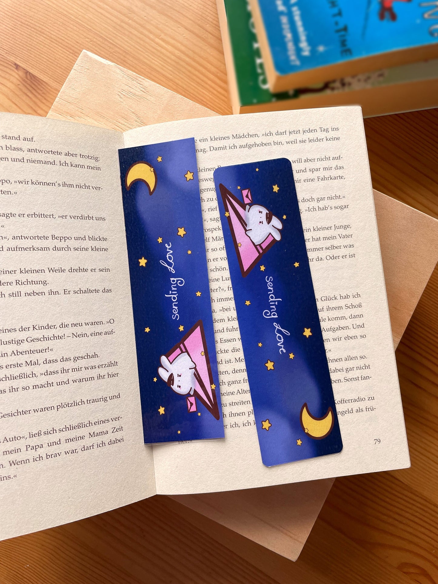 Cat and Bunny Magical Bookmark | double sided