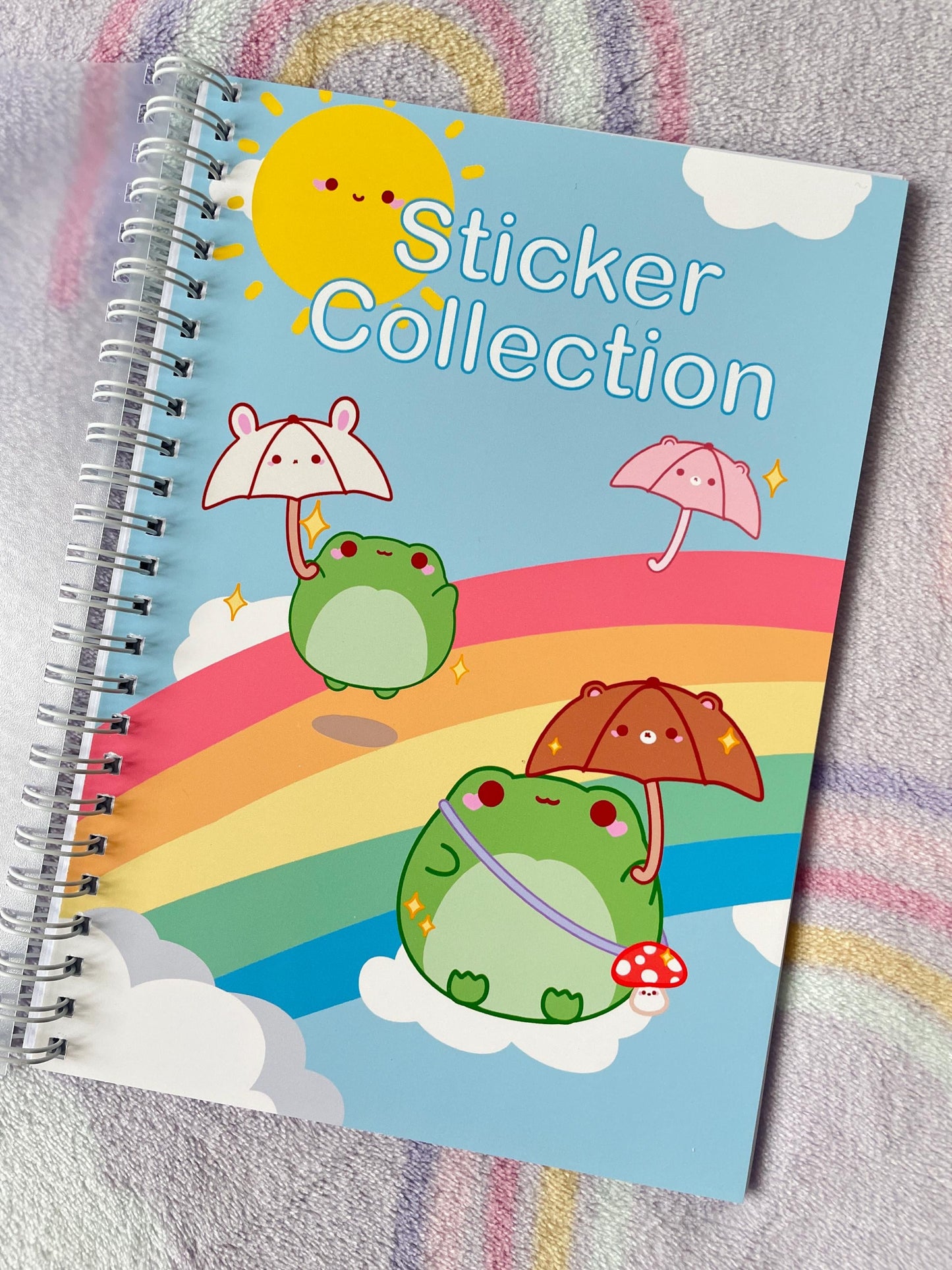 Rainbow Frog Sticker Album | Reusable Stickerbook | DIN A5