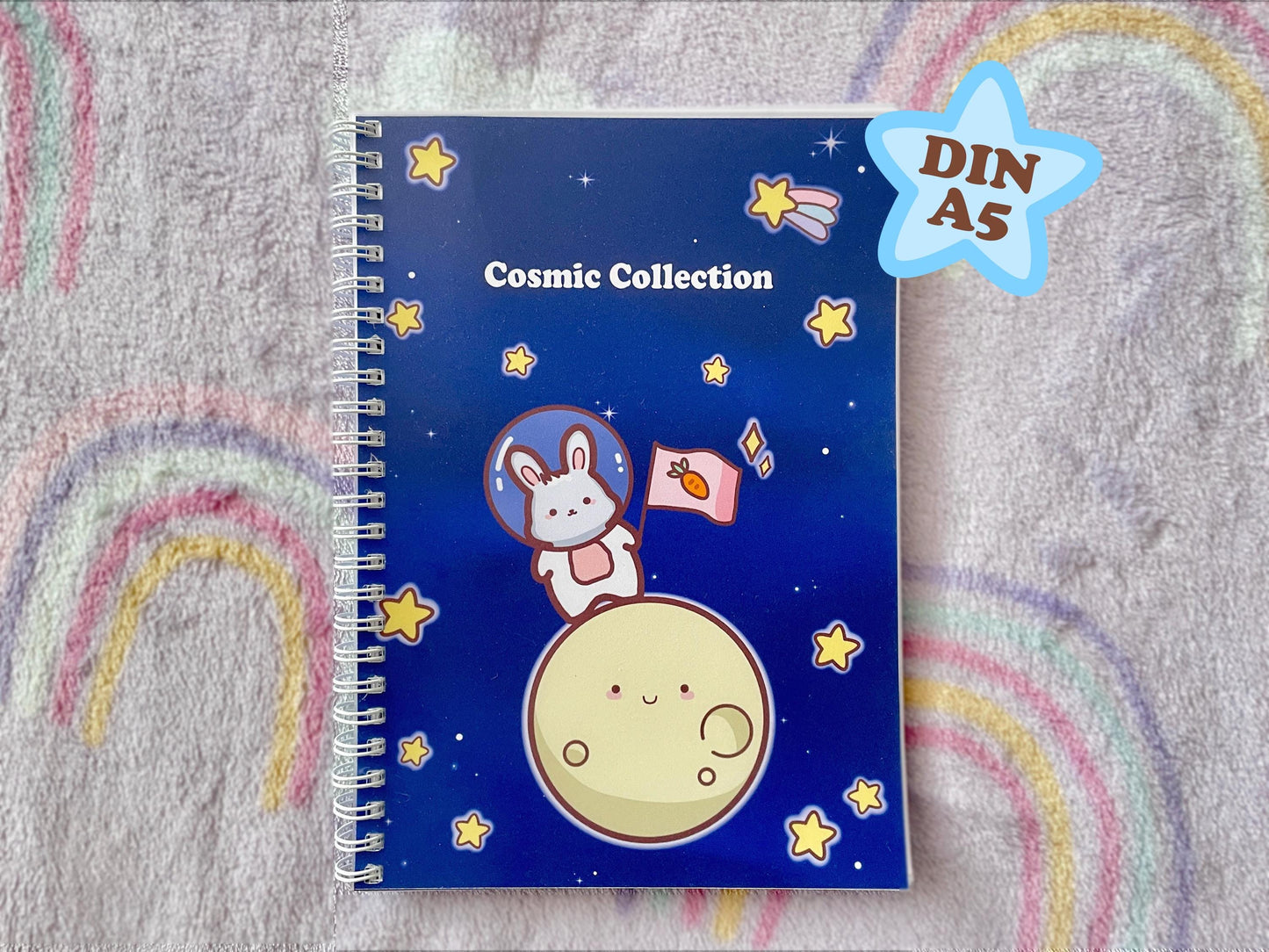 Bunny Astronaut Planet Sticker Album | Reusable Stickerbook | DIN A5