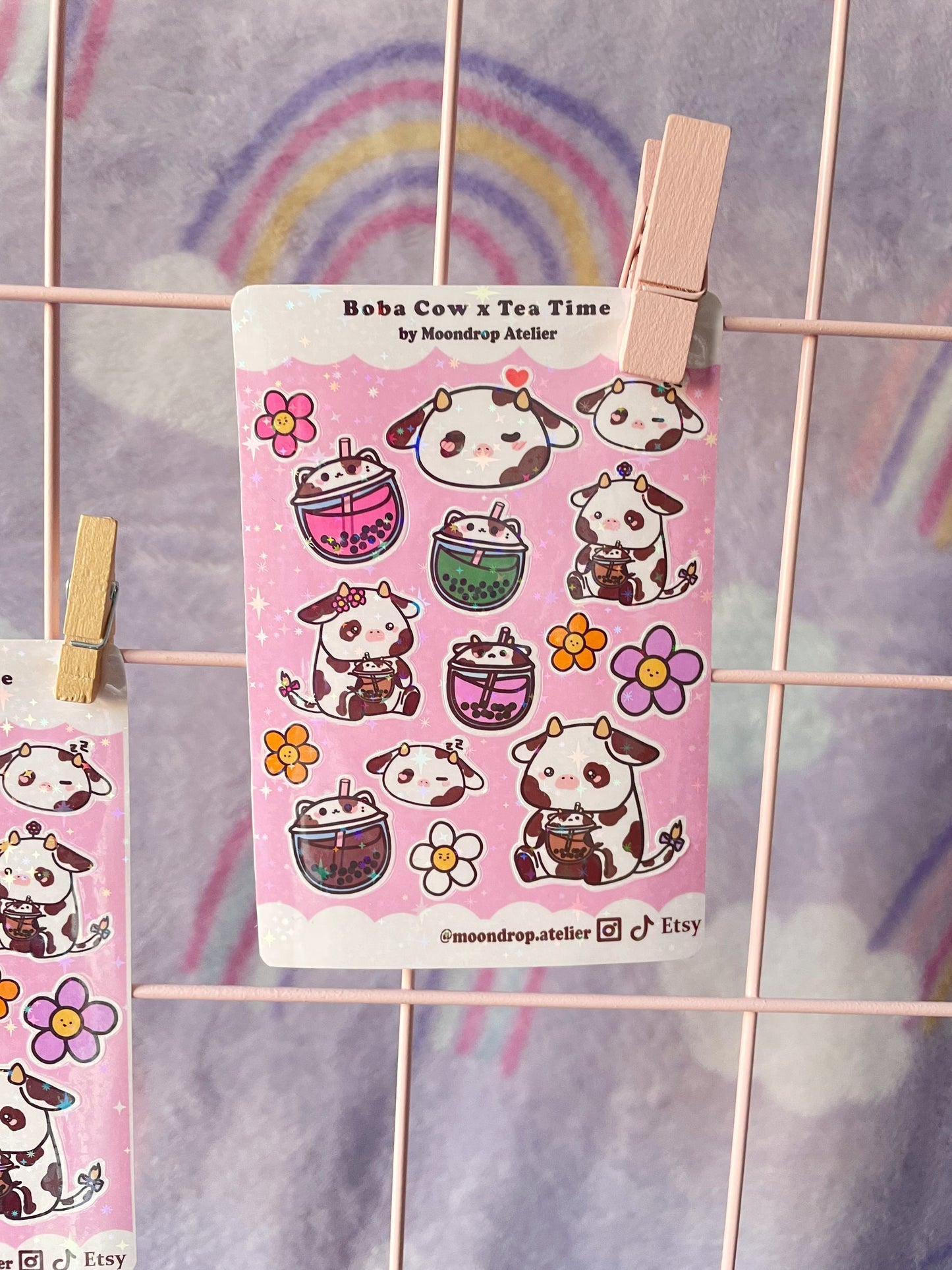 Bubble Tea Cow Stickersheet
