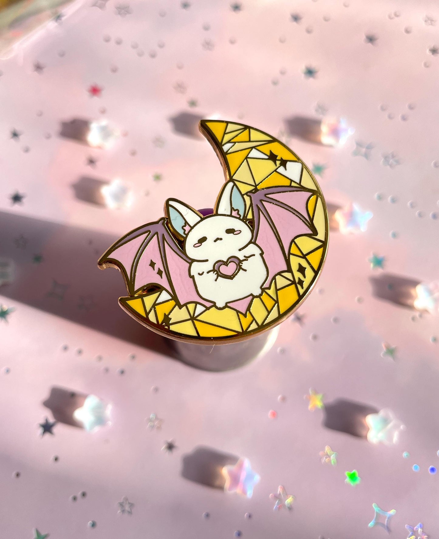 Bat Moon Hard Enamel Pin | B Grade
