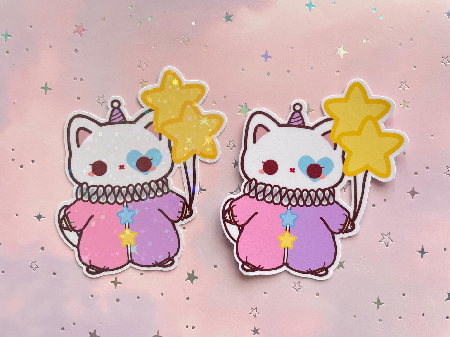 Cat Clown Sticker | Nero | Fabio | Milo