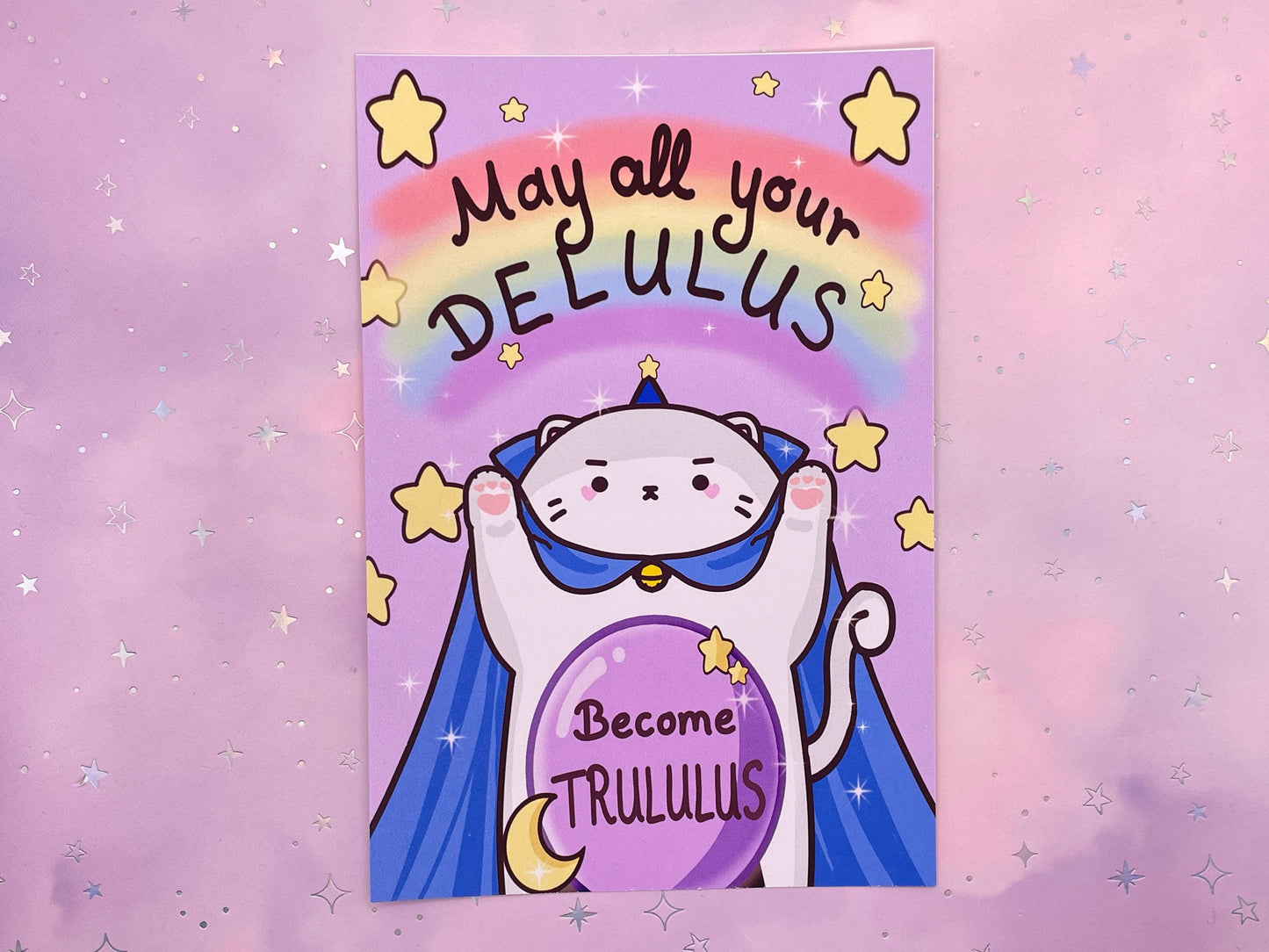 Delulu Magician Cat Artprint | DIN A6