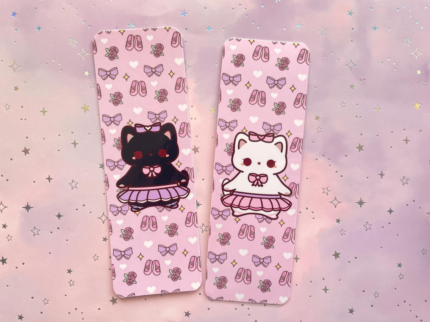 Ballerina Cat Bookmark | double sided