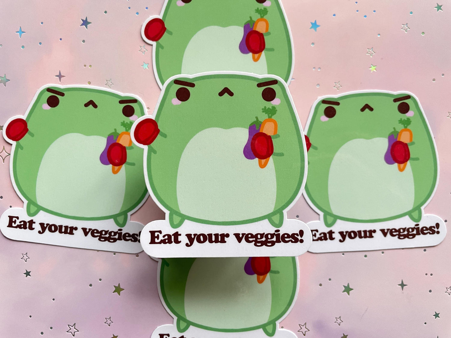 Vegetarian Frog Sticker | Eat Your Veggie Sticker