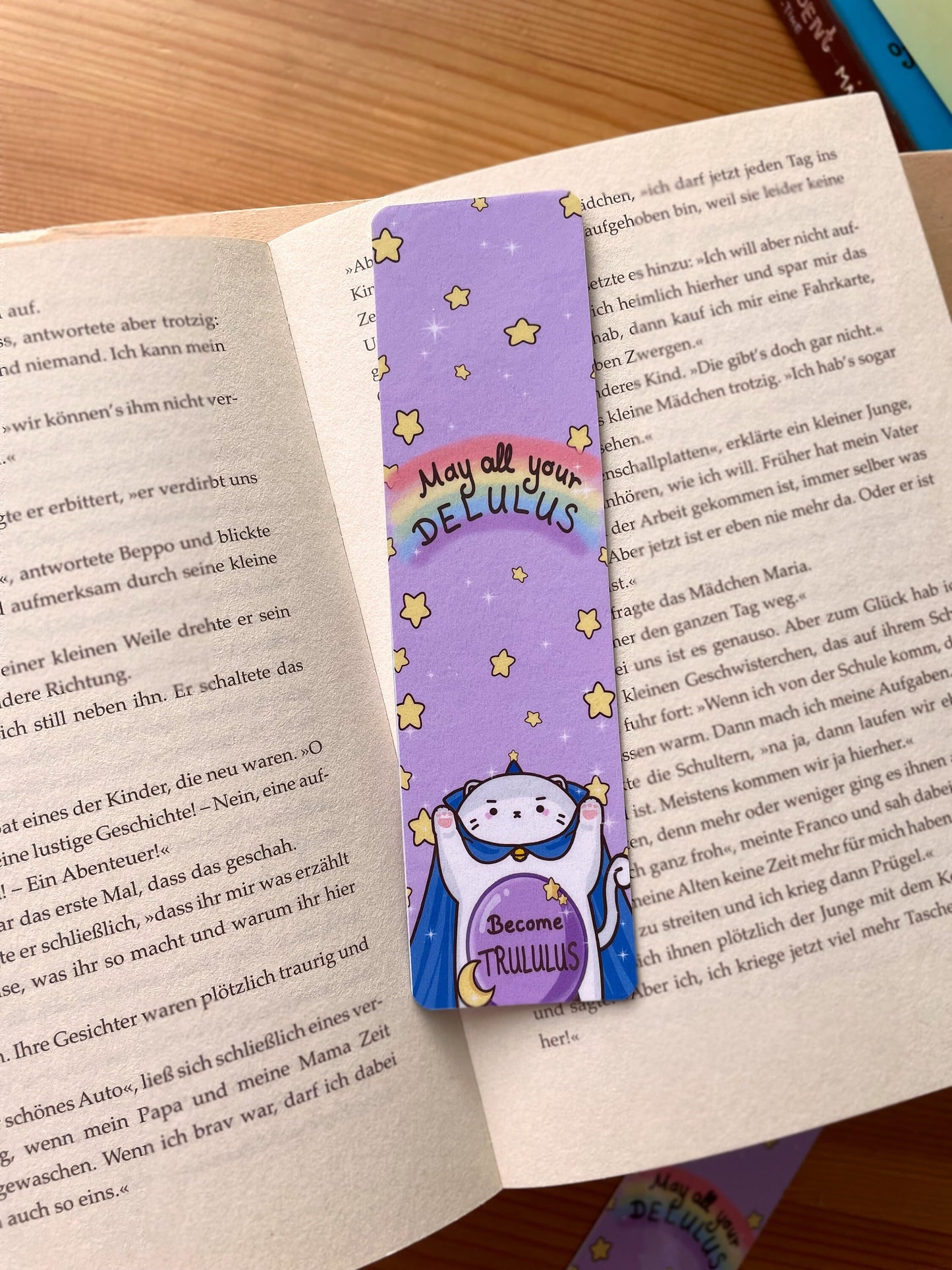 Cat and Bunny Magical Bookmark | double sided