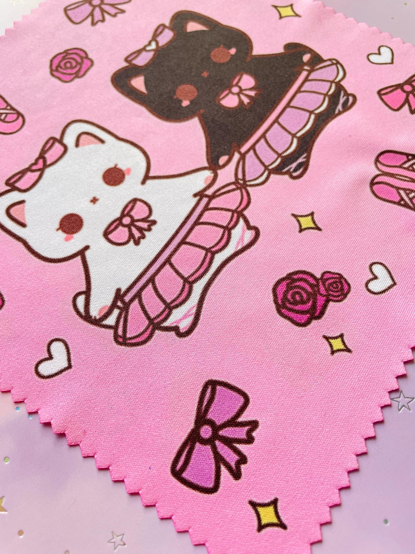 Ballerina Cat Microfiber Cloth | Double-sided