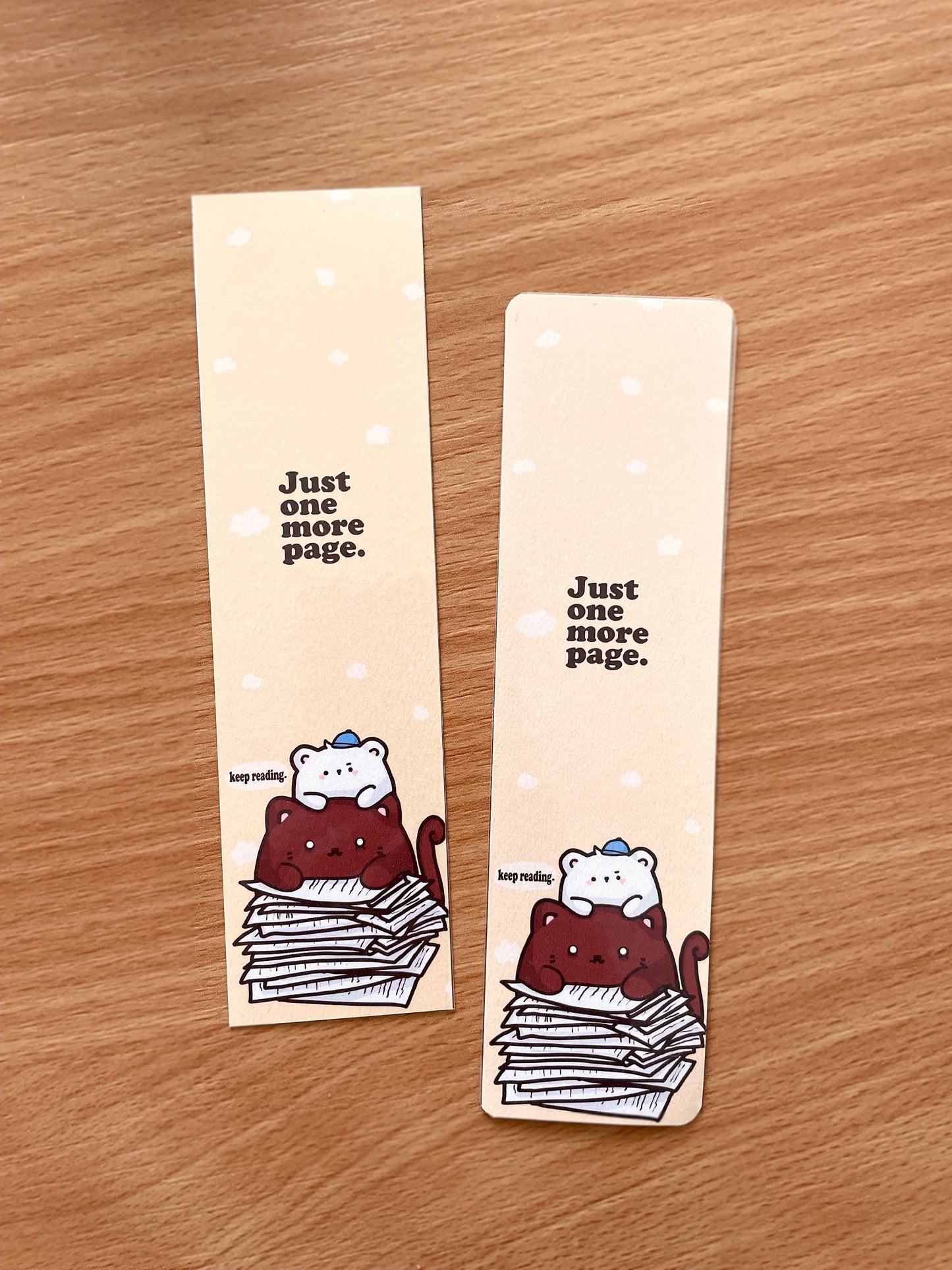 Cat and Bunny Magical Bookmark | double sided