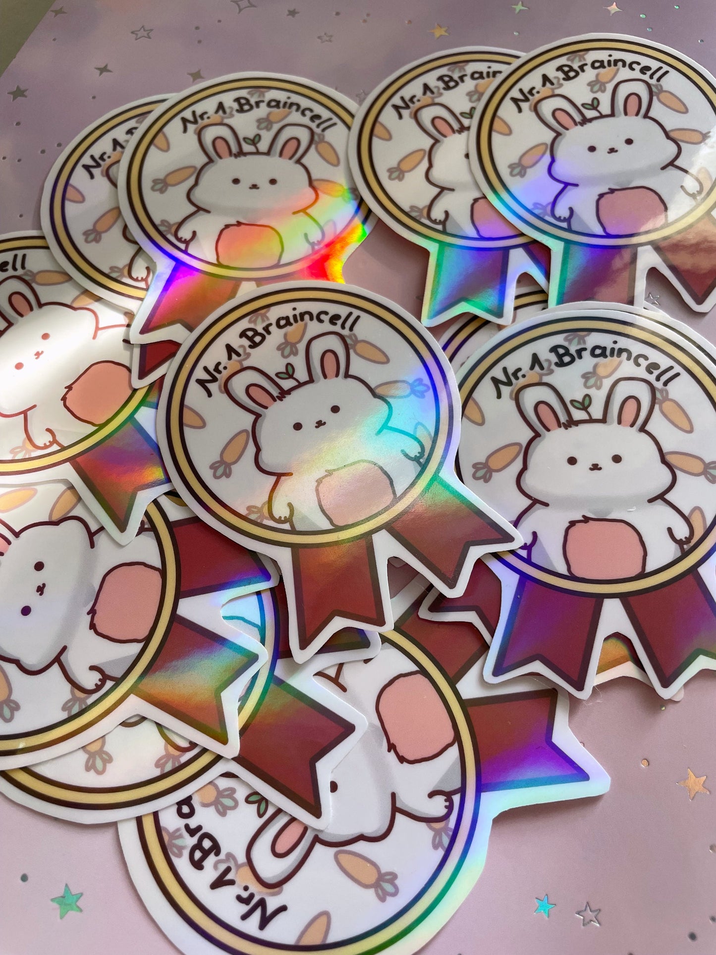 Nr.1 Braincell Bunny Sticker | Kawaii Bunny Meme Sticker