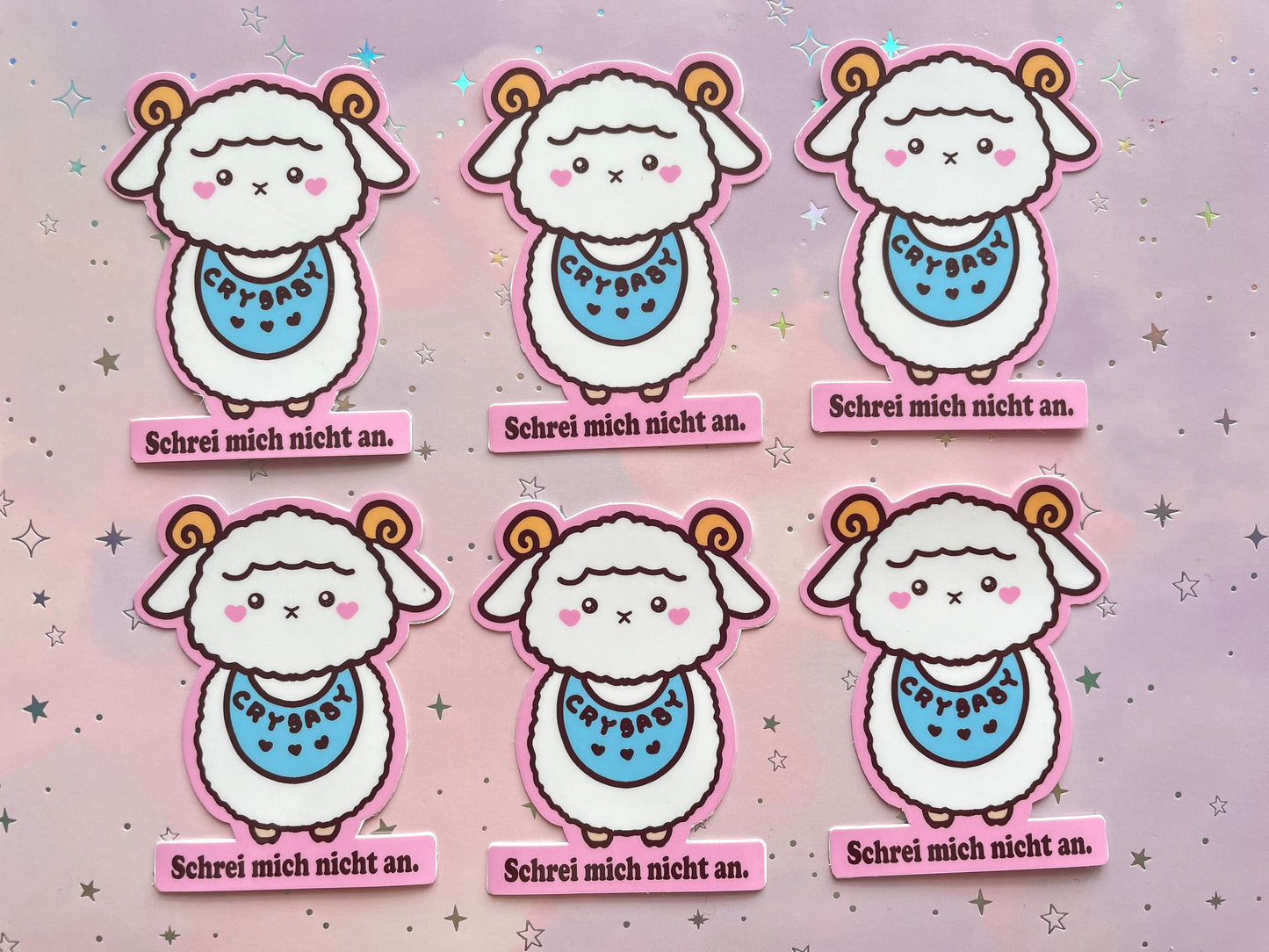 Crybaby Schaf Sticker "Schrei mich nicht an" | Kawaii Sheep Sticker