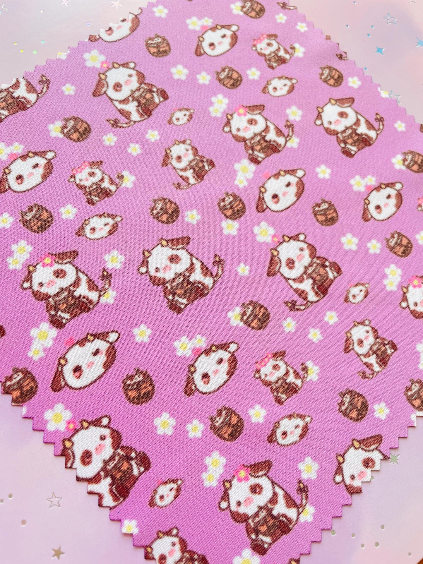 Bubble Tea Cow Microfiber Cloth | Double sided
