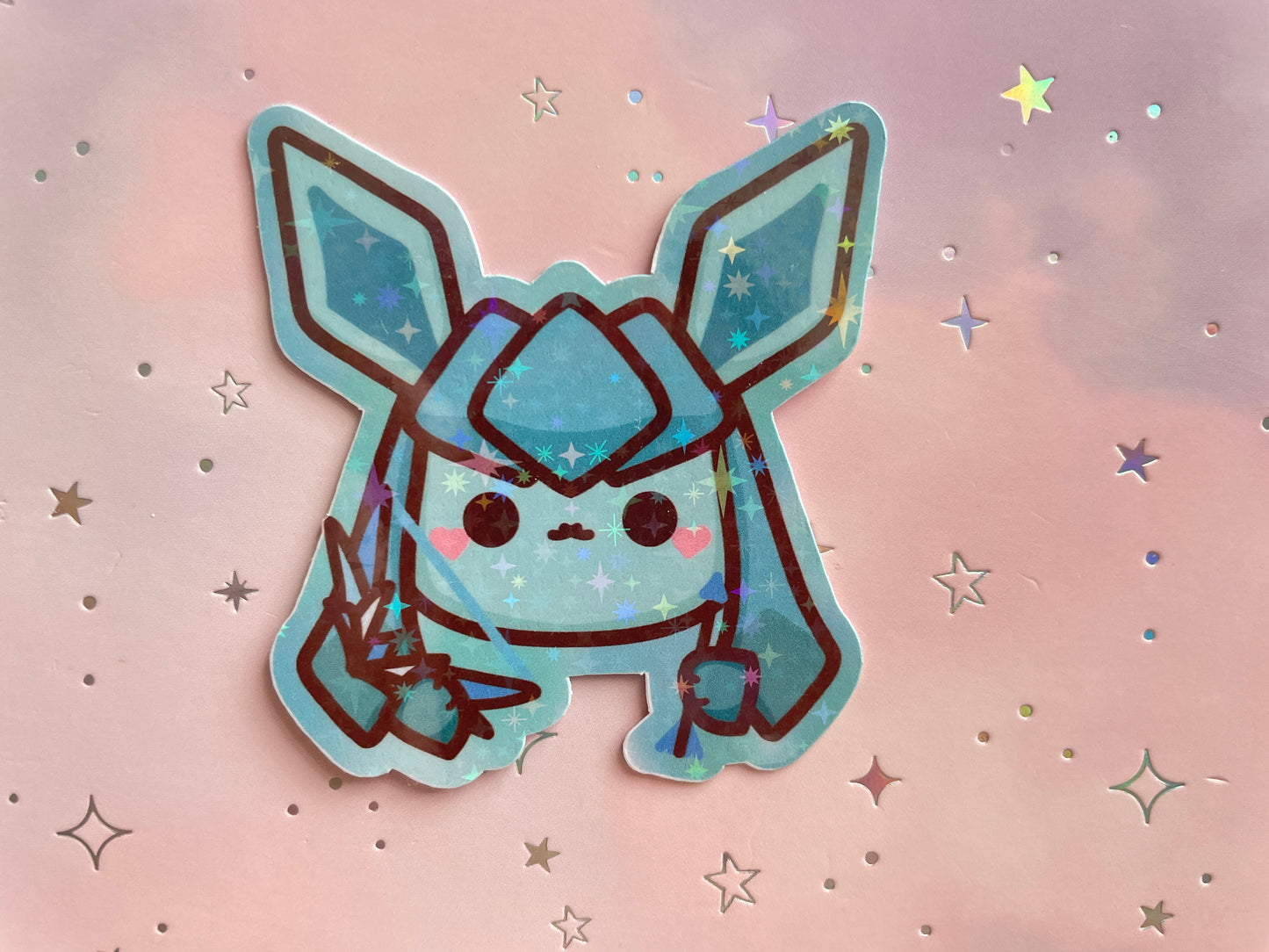 Eveelution Kawaii Sticker Holo | Elemental Foxes Holo sticker