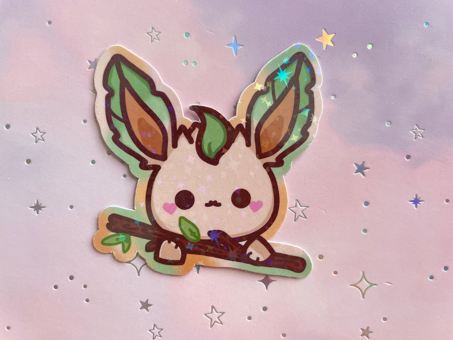 Eveelution Kawaii Sticker Holo | Elemental Foxes Holo sticker