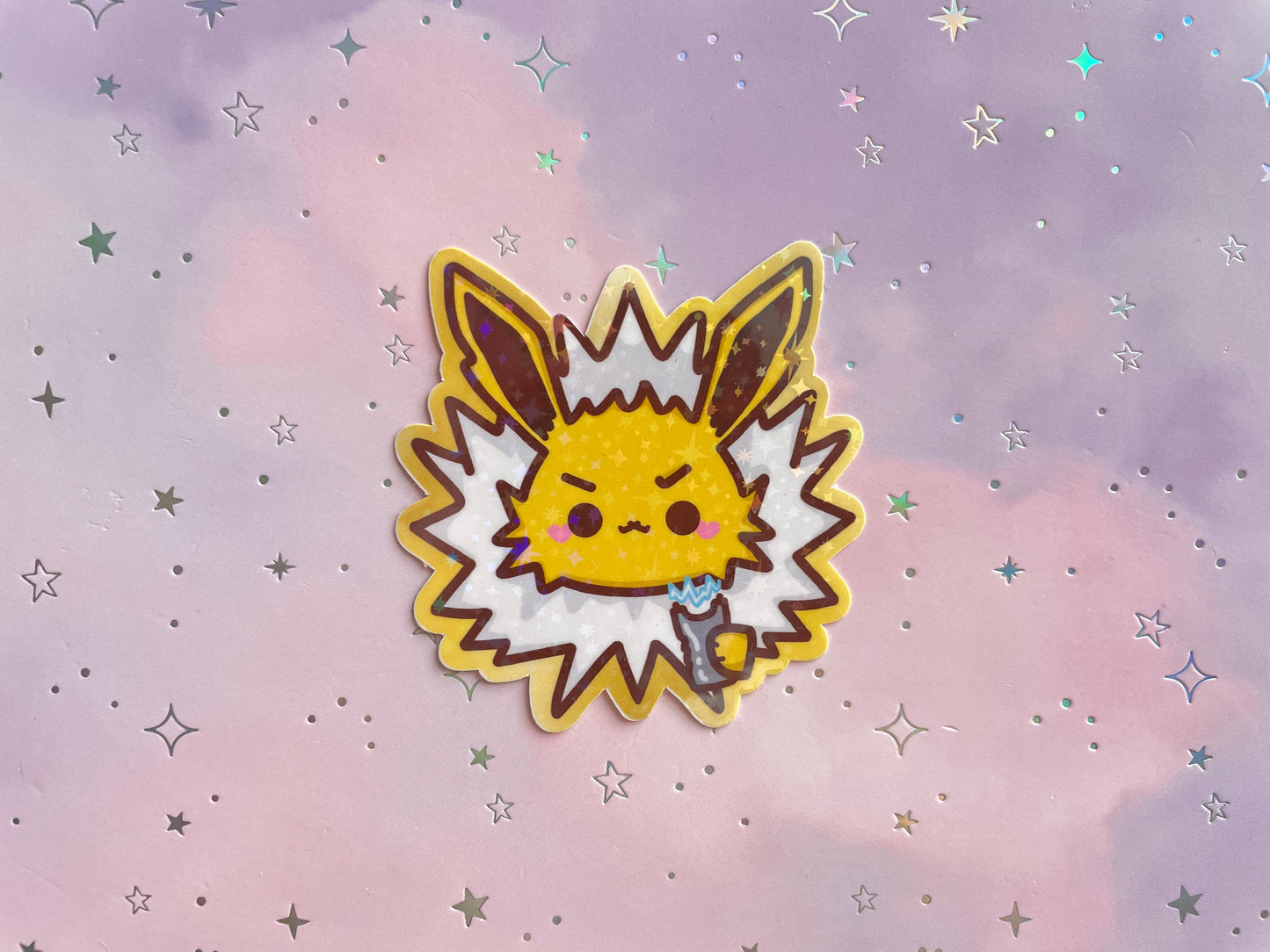 Eveelution Kawaii Sticker Holo | Elemental Foxes Holo sticker