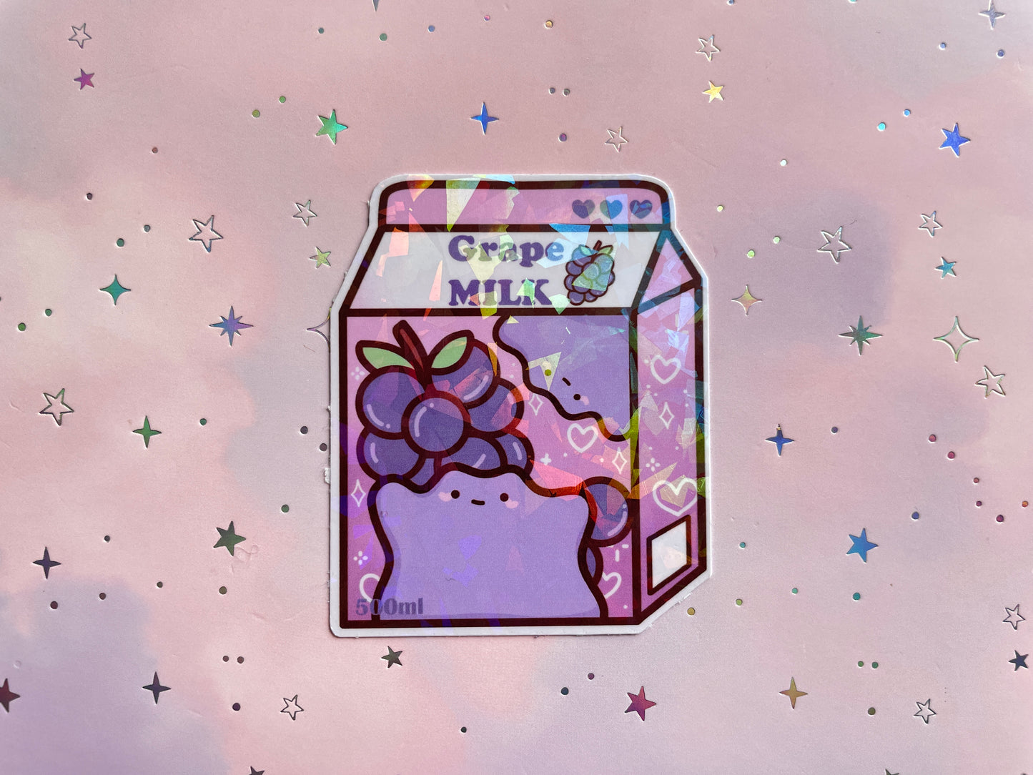 Purple Mimic Monster Grape Milk Sticker