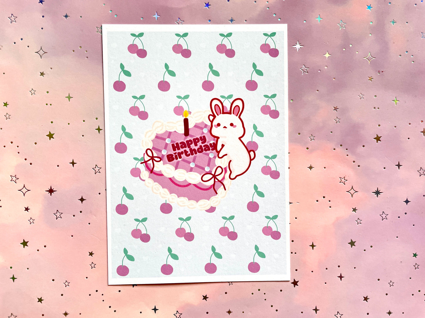 Bunny Cake Birthday Card | DIN A6