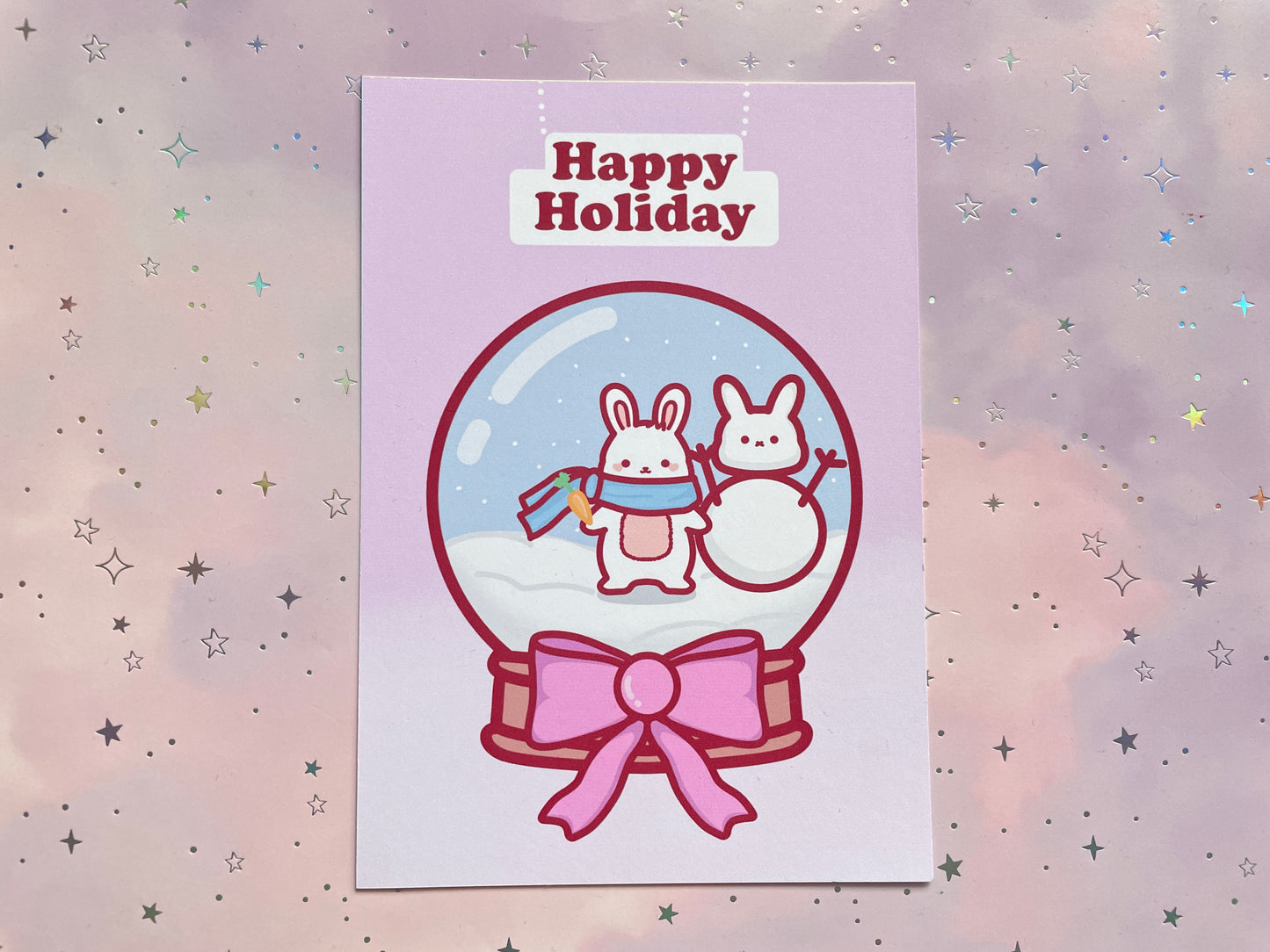 Bunny Snowglobe Christmas Card | DIN A6