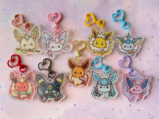 Elemental Fox Keychain Holo