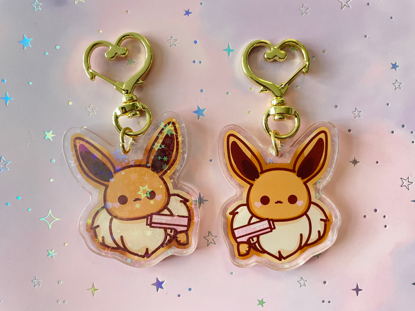 Elemental Fox Keychain Holo