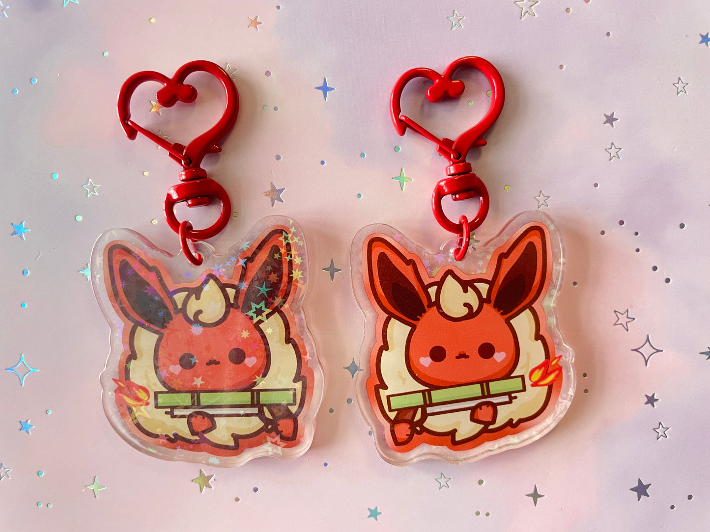 Elemental Fox Keychain Holo
