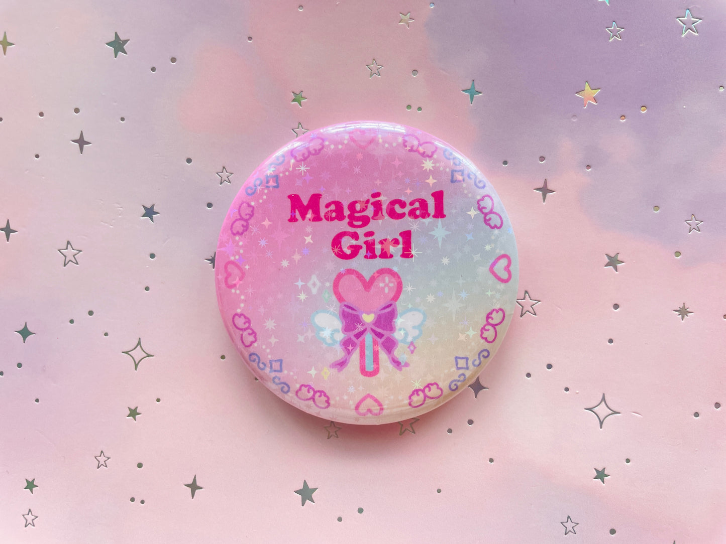 Magical Girl Button | Glitter Mahou Shojo