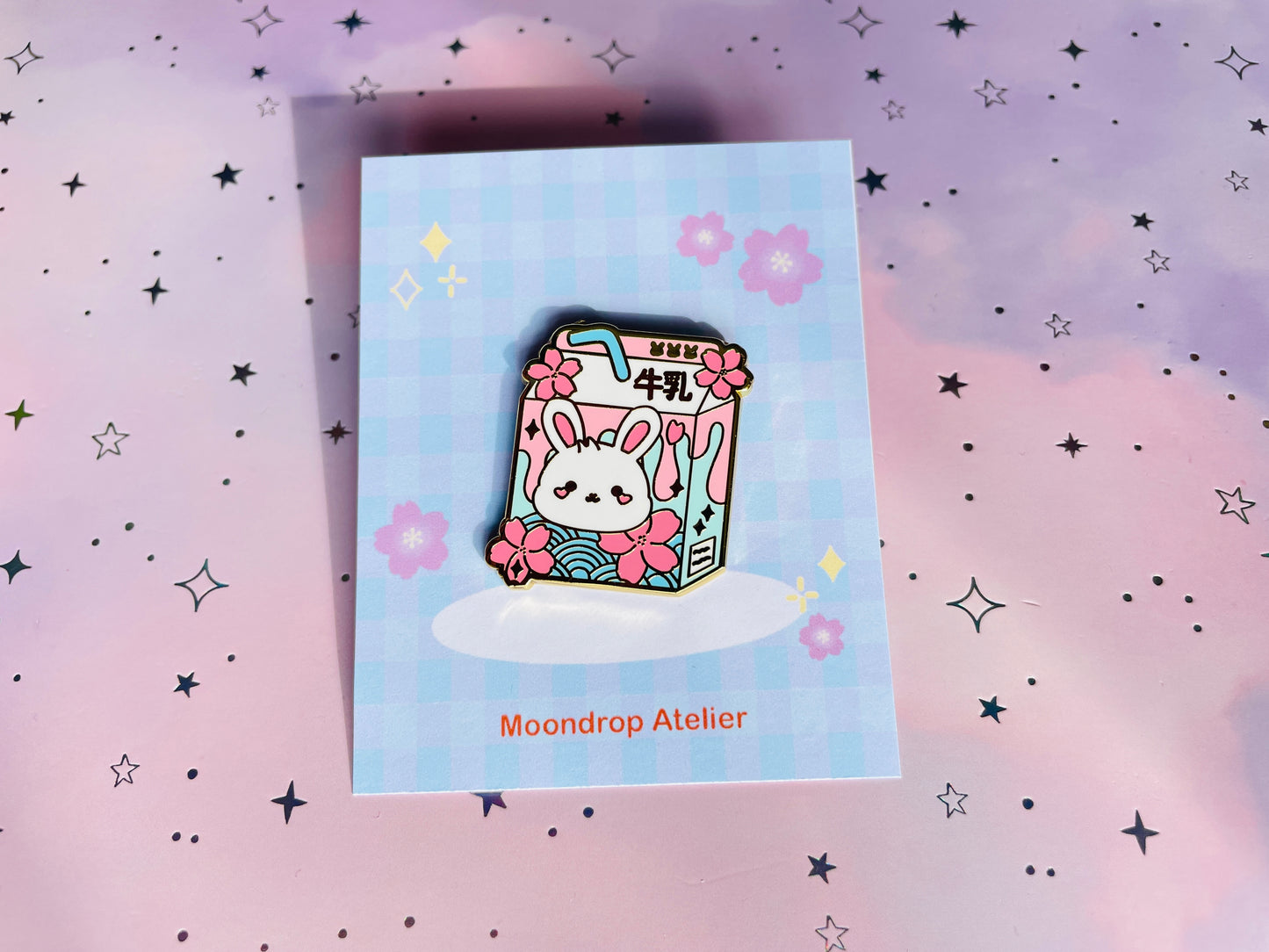 Sakura Milk Bunny Pin | Hard Enamel Pin