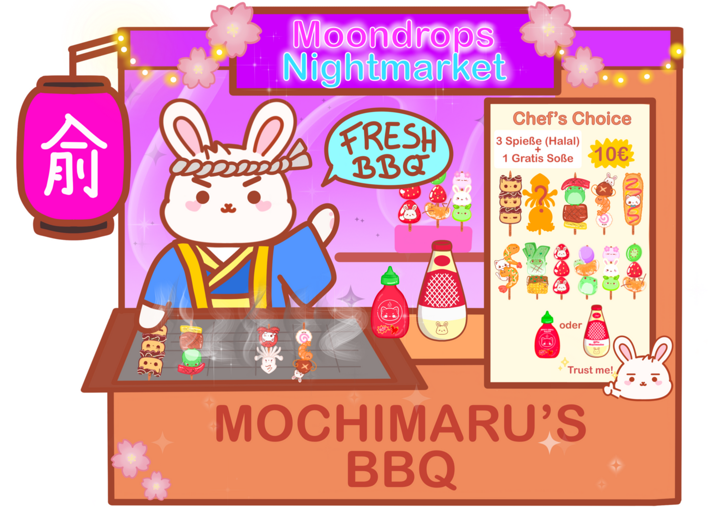 Mochimaru's BBQ Mytsery Stickerpack