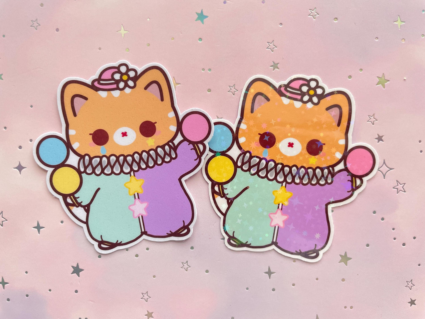 Cat Clown Sticker | Nero | Fabio | Milo