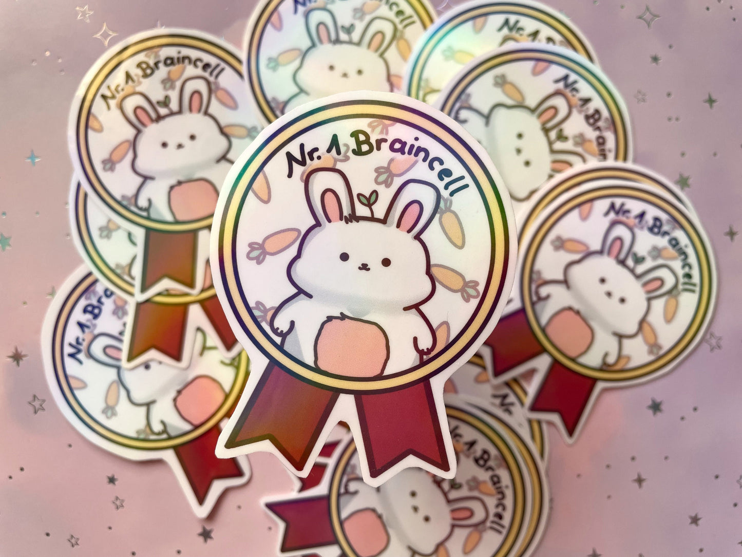 Nr.1 Braincell Bunny Sticker | Kawaii Bunny Meme Sticker