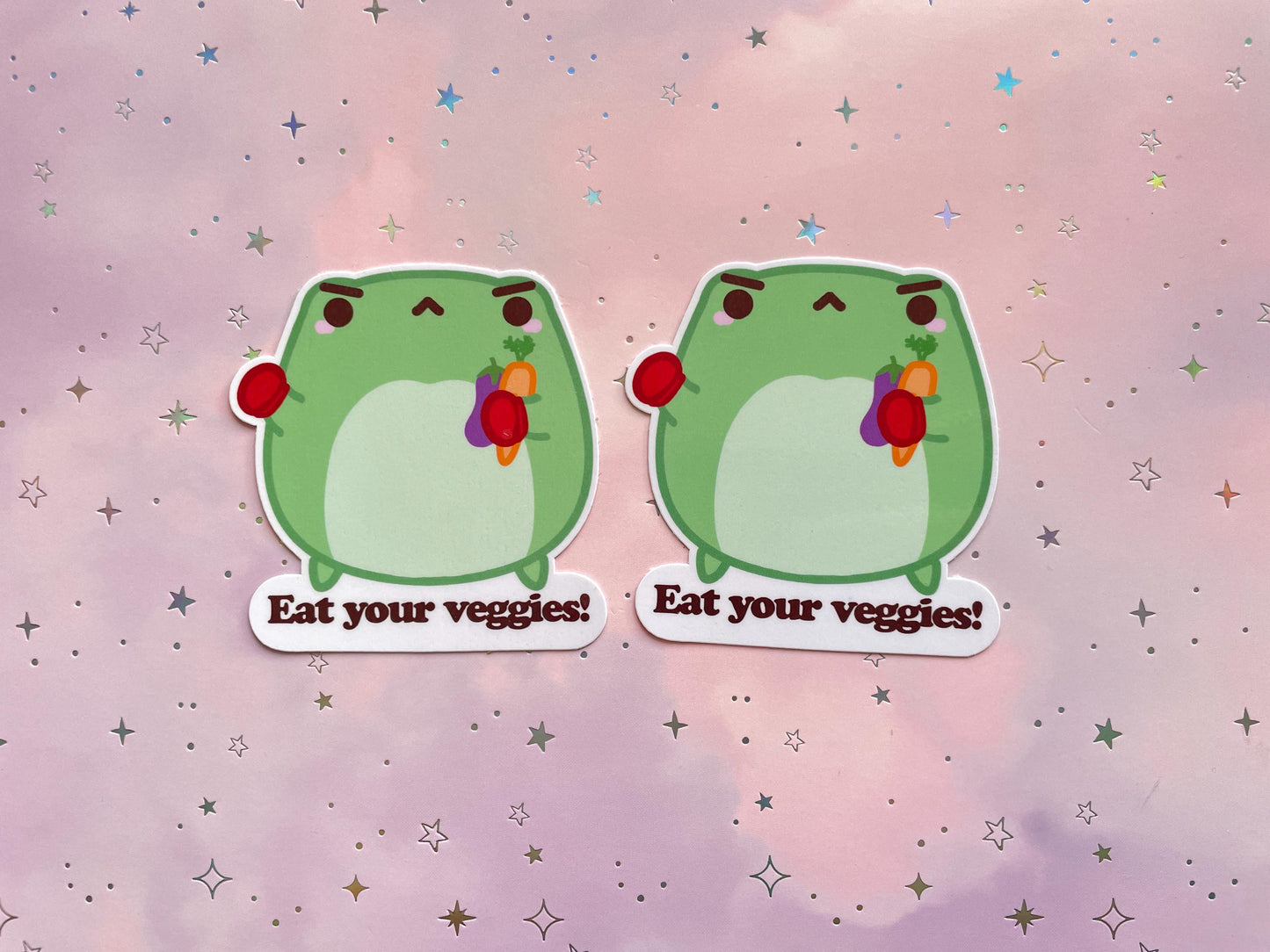 Vegetarian Frog Sticker | Eat Your Veggie Sticker