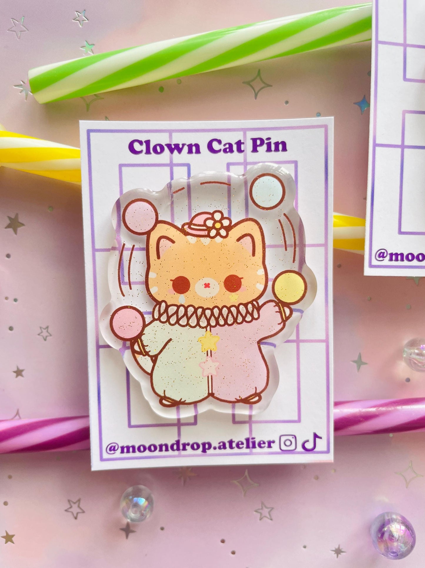 Cat Clown Pin