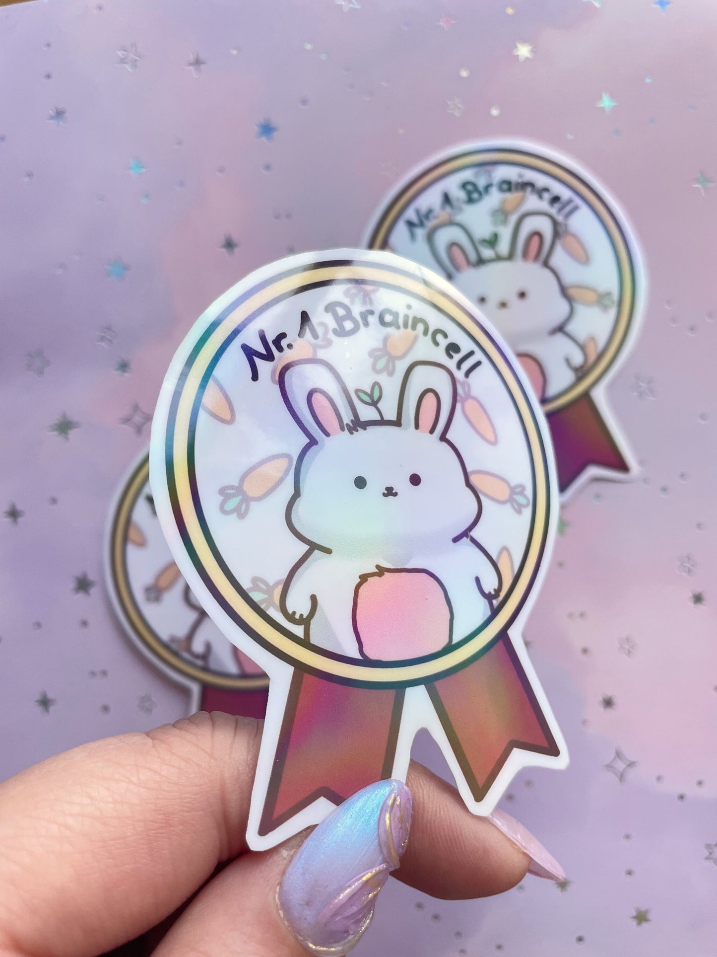 Nr.1 Braincell Bunny Sticker | Kawaii Bunny Meme Sticker