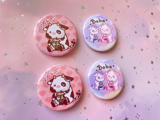 Bubble Tea Cow Button