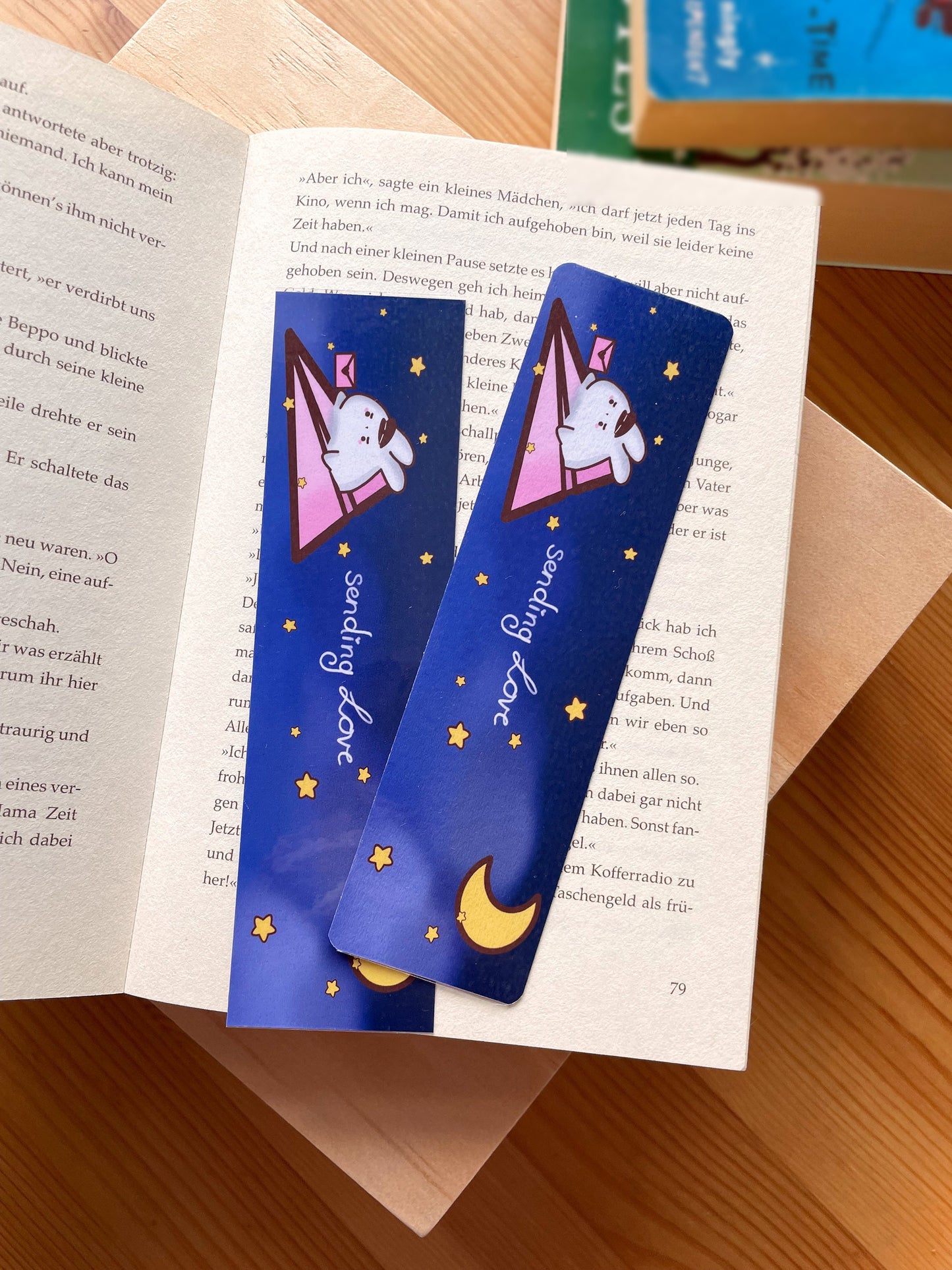 Cat and Bunny Magical Bookmark | double sided