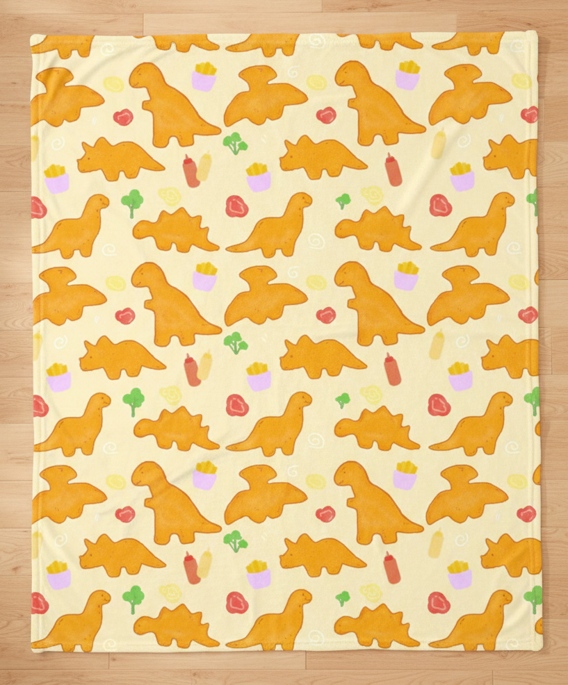 Dino Nugget Cosy Blanket