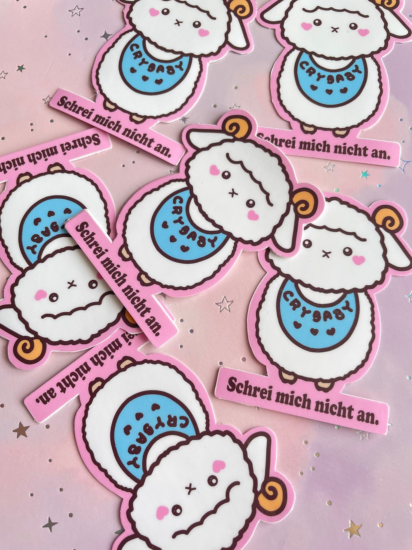 Crybaby Schaf Sticker "Schrei mich nicht an" | Kawaii Sheep Sticker