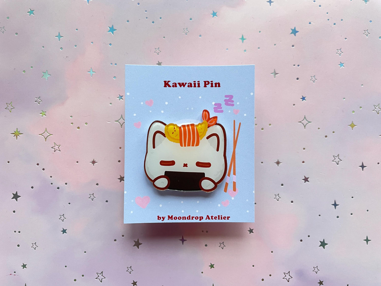 Onigiri Tempura Ebi Cat Pin